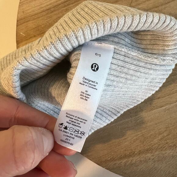 Lululemon Cotton Silk From the Top Gray Fold Over Unisex Golf Athletic Hat - Picture 4 of 7